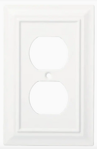 Franklin Brass W35258-PW Pure White Classic Architect Single Duplex Wall Plate Cover Franklin Brass W35258-PW Pure White Classic Architect Single Duplex Wall Plate Cover