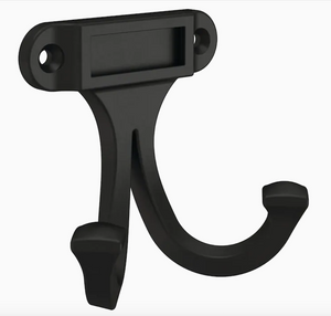 Brainerd B42292J-FB Flat Black 3 1/5" Label Double Prong Hook Brainerd B42292J-FB Flat Black 3 1/5" Label Double Prong Hook