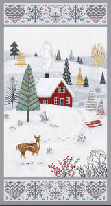 Studio E Snowy Magic 4630P-11 24" Panel Frost Cotton Fabric By Panel Studio E Snowy Magic 4630P-11 24" Panel Frost Cotton Fabric By Panel