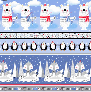 Studio E Polar Pals 4172-71 Stripe Blue Cotton Flannel Fabric By Yard Studio E Polar Pals 4172-71 Stripe Blue Cotton Flannel Fabric By Yard
