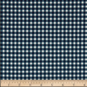 Stof of France Borde De Mer Check Blue Cotton Quilting Fabric By The Yard Stof of France Borde De Mer Check Blue Cotton Quilting Fabric By The Yard