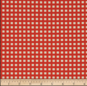 Stof of France Borde De Mer Check Red Cotton Quilting Fabric By The Yard Stof of France Borde De Mer Check Red Cotton Quilting Fabric By The Yard