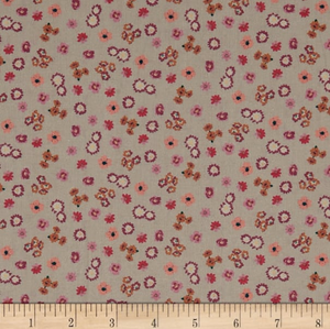 Stof of France Printemps Small Flower Beige Cotton Quilting Fabric By The Yard Stof of France Printemps Small Flower Beige Cotton Quilting Fabric By The Yard