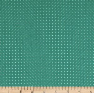 Stof of France Printemps Dot Teal Cotton Quilting Fabric By The Yard Stof of France Printemps Dot Teal Cotton Quilting Fabric By The Yard