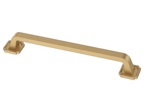 Liberty P40126C-117 6 5/16" Notched Backplate Cabinet & Drawer Pull Brushed Brass Liberty P40126C-117 6 5/16" Notched Backplate Cabinet & Drawer Pull Brushed Brass