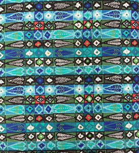 Stof of France Pluma Feather Blue Cotton Quilting Fabric By The Yard Stof of France Pluma Feather Blue Cotton Quilting Fabric By The Yard