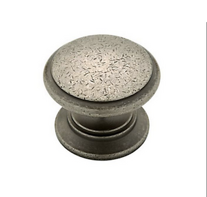 Liberty P61603-PI  Round Wide Base 1 1/4" Cabinet Drawer Knob Tumbled Pewter Liberty P61603-PI  Round Wide Base 1 1/4" Cabinet Drawer Knob Tumbled Pewter