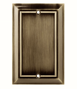 Brainerd Architectural Decorative Single Blank Switch Plate Antique Brass Brainerd Architectural Decorative Single Blank Switch Plate Antique Brass