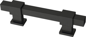 Liberty P44367-FB 1 3/8" - 4"  Adjustable Cabinet Pull Flat Black 5 Pack