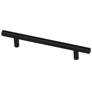 Liberty P01026Z-FB Flat Black Bar Cabinet Drawer Pull Knob 5 1/16" Centers 10 Pack Liberty P01026Z-FB Flat Black Bar Cabinet Drawer Pull Knob 5 1/16" Centers 10 Pack