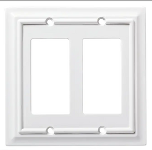 Brainerd W10769-PW Pure White Architect Double GFCI Decora Wall Plate Cover Brainerd W10769-PW Pure White Architect Double GFCI Decora Wall Plate Cover