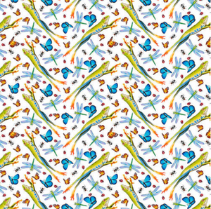 Studio E Jewels of the Jungle Leaping Frog & Insect White Cotton Fabric By Yard Studio E Jewels of the Jungle Leaping Frog & Insect White Cotton Fabric By Yard