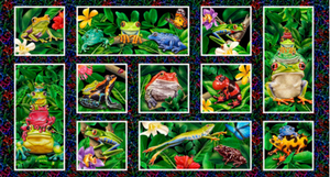 Studio E Jewels of the Jungle Continuous Block Black Cotton Fabric By Yard Studio E Jewels of the Jungle Continuous Block Black Cotton Fabric By Yard