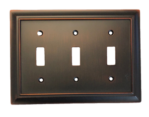 Brainerd W10599-BZM Architect Matte Bronze Triple Switch Wall Plate Cover Brainerd W10599-BZM Architect Matte Bronze Triple Switch Wall Plate Cover