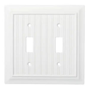Brainerd W37233-PW Pure White Beadboard Double Switch Wall Cover Plate Brainerd W37233-PW Pure White Beadboard Double Switch Wall Cover Plate
