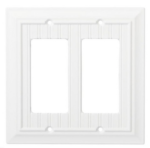 Brainerd W37237-PW Pure White Beadboard Double GFCI Wall Cover Plate Brainerd W37237-PW Pure White Beadboard Double GFCI Wall Cover Plate