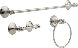 Delta PRI63-BN Pirouette 3 Piece Bath Accessory Set Satin Nickel Delta PRI63-BN Pirouette 3 Piece Bath Accessory Set Satin Nickel