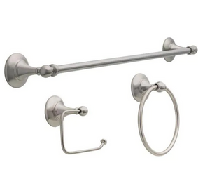 Delta GRE63-BN Greenwich II 3 Piece Bath Accessory Set Satin Nickel Delta GRE63-BN Greenwich II 3 Piece Bath Accessory Set Satin Nickel