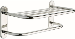 Franklin Brass 22781SSA1 18" Towel Shelf w/ 1 Bar Brite Stainless Finish Franklin Brass 22781SSA1 18" Towel Shelf w/ 1 Bar Brite Stainless Finish