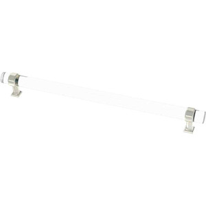 Brainerd P444559-PNC Clear Acrylic & Polished Nickel 12" Cabinet Drawer Bar Pull Brainerd P444559-PNC Clear Acrylic & Polished Nickel 12" Cabinet Drawer Bar Pull