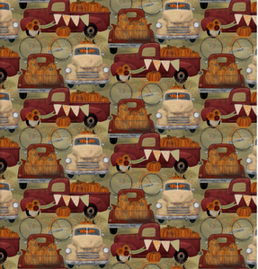 3 Wishes 16636 Harvest Campers Hauling Pumpking Tan Cotton Fabric By The Yard 3 Wishes 16636 Harvest Campers Hauling Pumpking Tan Cotton Fabric By The Yard