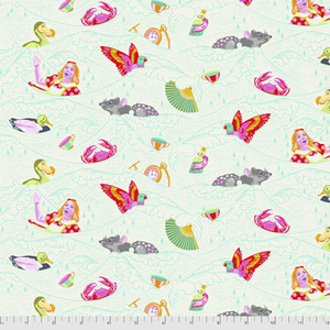 Tula Pink PWTP162 Curiouser & Curiouser Sea Of Tears Wonder Cotton Fabric By Yd Tula Pink PWTP162 Curiouser & Curiouser Sea Of Tears Wonder Cotton Fabric By Yd