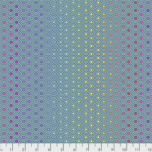 Tula Pink PWTP151 All Stars Hexy Rainbow Peacock Cotton Fabric By Yard Tula Pink PWTP151 All Stars Hexy Rainbow Peacock Cotton Fabric By Yard