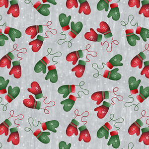 Blank Quilting Joyful Tidings Mittens Lt Gray Cotton Fabric By The Yard Blank Quilting Joyful Tidings Mittens Lt Gray Cotton Fabric By The Yard
