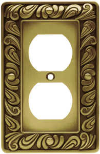 Franklin Brass Antique Brass Paisley Single Duplex Single Duplex Wall Plate 3 Pack Franklin Brass Antique Brass Paisley Single Duplex Single Duplex Wall Plate 3 Pack