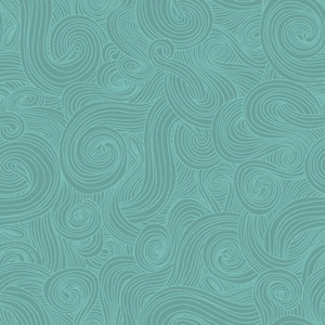Studio e Just Color! Aqua Swirl Cotton Fabric By The Yard