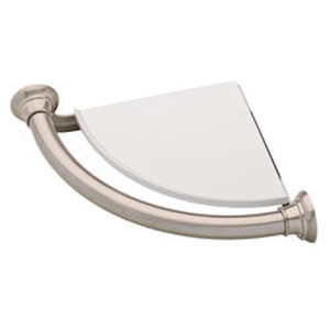 Delta DF708-DN Corner Shelf w/ Bath Assist Bar Brushed Nickel Finish Delta DF708-DN Corner Shelf w/ Bath Assist Bar Brushed Nickel Finish