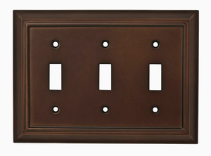 Brainerd 126344 Espresso Classic Architect Triple Switch Wall Plate Cover Brainerd 126344 Espresso Classic Architect Triple Switch Wall Plate Cover
