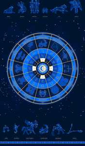 Henry Glass Signs From Above 24" Zodiac Wheel Cotton Fabric By The Panel Henry Glass Signs From Above 24" Zodiac Wheel Cotton Fabric By The Panel