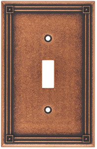 Brainerd 135764 Ruston Sponged Copper Single Switch Wall Plate Cover Brainerd 135764 Ruston Sponged Copper Single Switch Wall Plate Cover