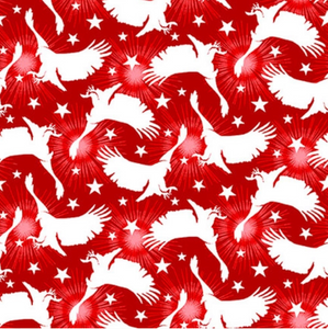 Studio E Stars & Stripes Flying Eagles Silhouette Red Cotton Fabric by The Panel Studio E Stars & Stripes Flying Eagles Silhouette Red Cotton Fabric by The Panel