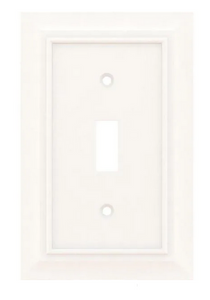 Hampton Bay W31557-W White Classic Architect Single Switch Wall Plate Cover Hampton Bay W31557-W White Classic Architect Single Switch Wall Plate Cover