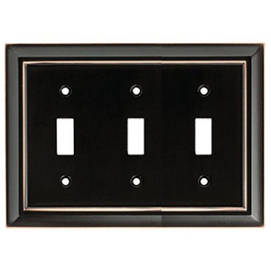 Brainerd W10599-VBC Architect Bronze & Copper Triple Switch Wall Plate Cover Brainerd W10599-VBC Architect Bronze & Copper Triple Switch Wall Plate Cover