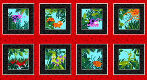 Studio E I'm Bugging Out 10" Blocks Red Black Cotton Fabric By Yard Studio E I'm Bugging Out 10" Blocks Red Black Cotton Fabric By Yard