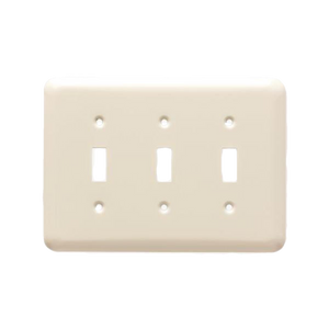 Liberty W10247-LAL Stamped Triple Switch Wall Plate Cover Lt. Almond Liberty W10247-LAL Stamped Triple Switch Wall Plate Cover Lt. Almond