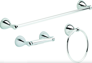 Delta Foundations FNDS63-PC 3-Piece Bath Towel Bar Accessory Set Polished Chrome