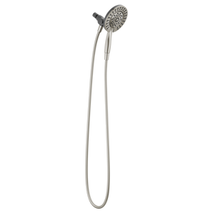 Delta In2ition Two-in-One 4-Spray Wall Mount Fixed & Handheld Shower Head Satin Nickel Delta In2ition Two-in-One 4-Spray Wall Mount Fixed & Handheld Shower Head Satin Nickel