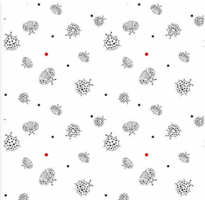 Blank Quilting Lower the Volume Lady Bug's White Cotton Fabric By The Yard Blank Quilting Lower the Volume Lady Bug's White Cotton Fabric By The Yard