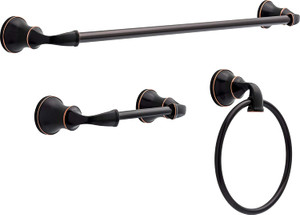 Delta LRN63-OB Lorain 3 Piece Bath Hardware Set Oil Rubbed Bronze Finish Delta LRN63-OB Lorain 3 Piece Bath Hardware Set Oil Rubbed Bronze Finish