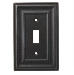 Hampton Bay W36420-SI Furrowed Single Switch Toggle Wall Plate Cover Hampton Bay W36420-SI Furrowed Single Switch Toggle Wall Plate Cover