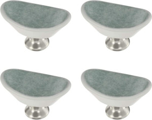 Liberty P41745-509 2 1/2" Glazed Ceramic Cabinet Knob Turquoise & Satin Nickel 4 Pack Liberty P41745-509 2 1/2" Glazed Ceramic Cabinet Knob Turquoise & Satin Nickel 4 Pack
