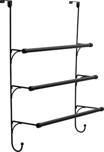 Franklin Brass 193153- Over-the-Door 3-Bar Towel Rack Flat Black Finish Franklin Brass 193153- Over-the-Door 3-Bar Towel Rack Flat Black Finish