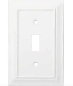 Brainerd W10762-PW Pure White Architect Single Switch Wall Plate Cover Brainerd W10762-PW Pure White Architect Single Switch Wall Plate Cover