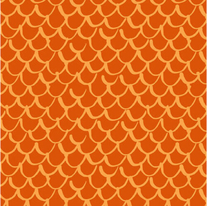 Blank Quilting Points of Hue Scallop Geo Orange Cotton Fabric By The Yard Blank Quilting Points of Hue Scallop Geo Orange Cotton Fabric By The Yard
