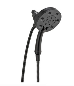 Delta In2ition Two-in-One 3-Spray Fixed & Handheld Shower Head Flat Black