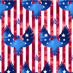Blank Quilting One Land, One Flag Patriotic Eagle Blue Cotton Fabric By The Yard Blank Quilting One Land, One Flag Patriotic Eagle Blue Cotton Fabric By The Yard